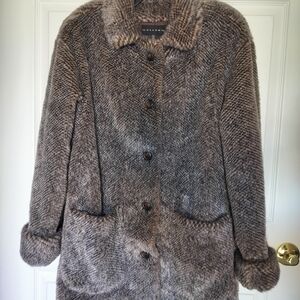 Gallery Women's Brown Teddy Coat